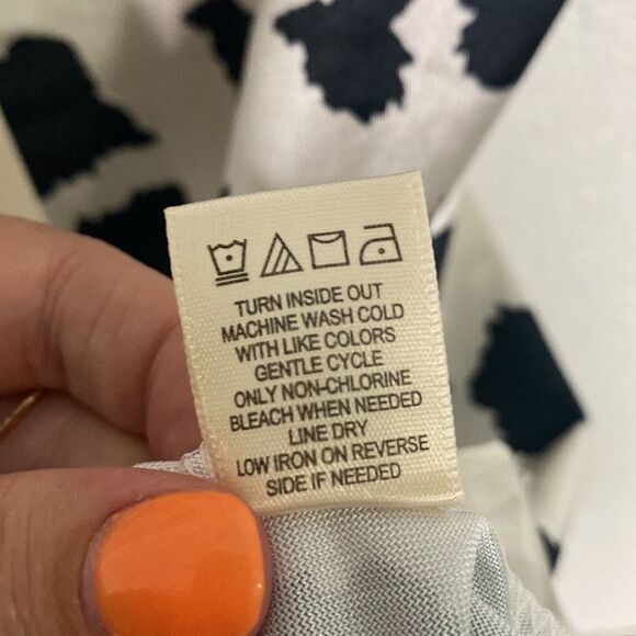 NWT- Thirty/thirty -Satin Cow Mini Dress - Black and cream- Size Large - Picture 10 of 11